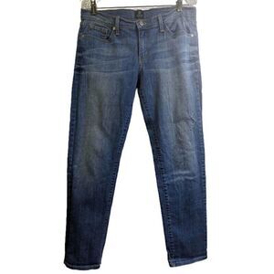 JB Just Black Jeans Womens ‎ Light Wash Distressed Whiskered Straight Denim